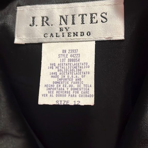 Beautiful J R Nites fancy button up top size 12 deep red, black and gold plaid - Picture 6 of 8